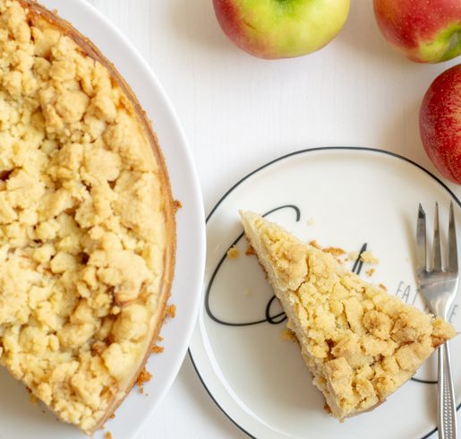 Apfel-Pudding-Streuselkuchen | kuchengeschichten