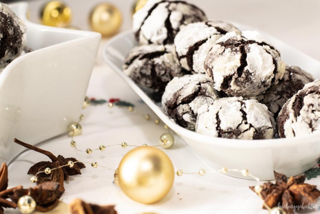 Schoko-Crinkle-Cookies mit Kardamom | kuchengeschichten